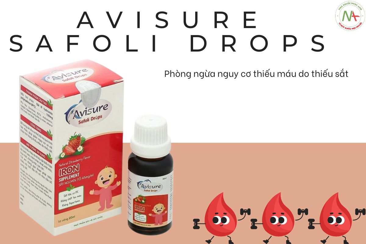 Avisure Safoli Drops hỗ trợ cải thiện và phòng ngừa nguy cơ thiếu máu do thiếu sắt