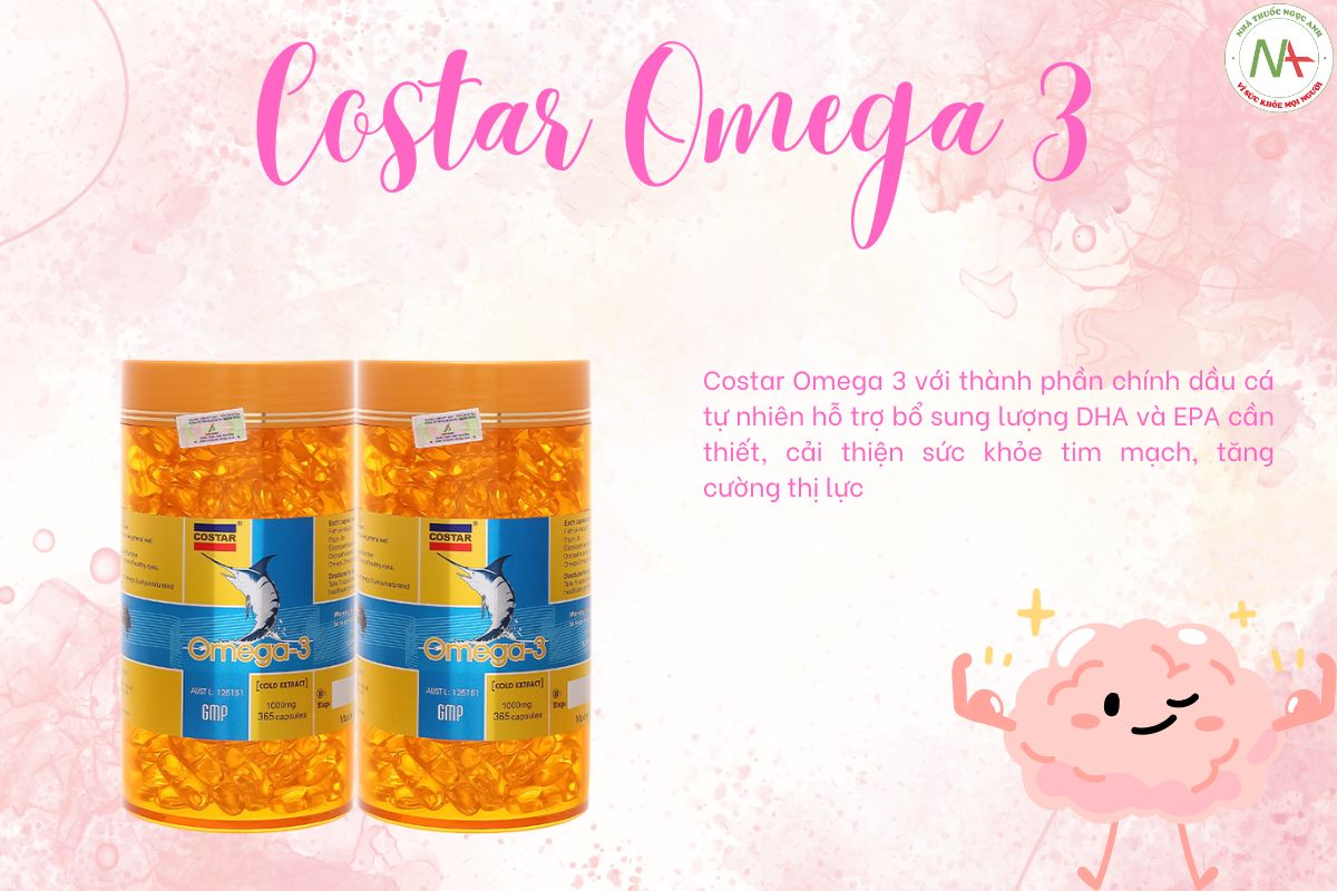 Costar Omega 3 cải thiện sức khỏe tim mạch, tăng cường thị lực.