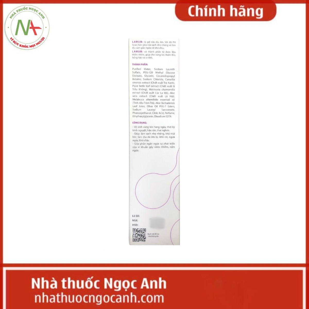 Dung dịch vệ sinh phụ nữ Larub 3M