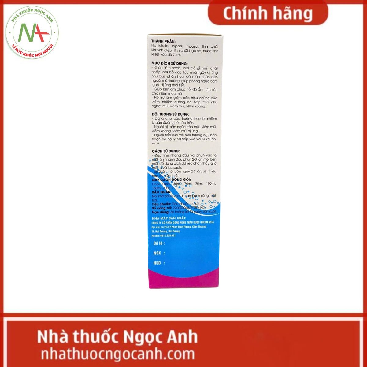 Dung dịch xịt mũi Asia Nosecare Baby