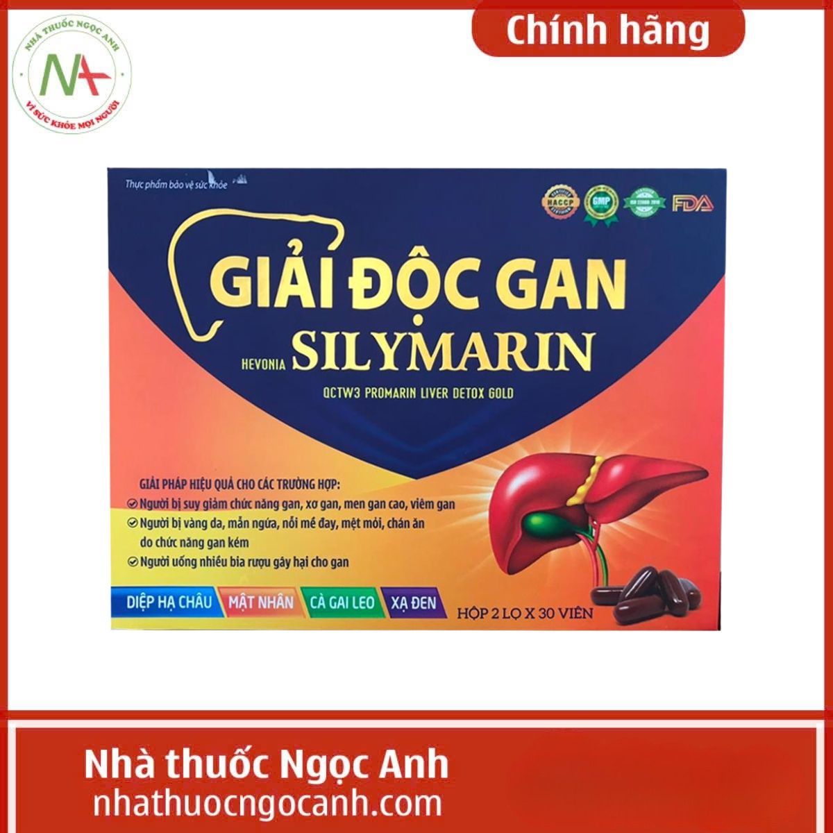 Giải độc gan Hevonia Silymarin Tadaphaco