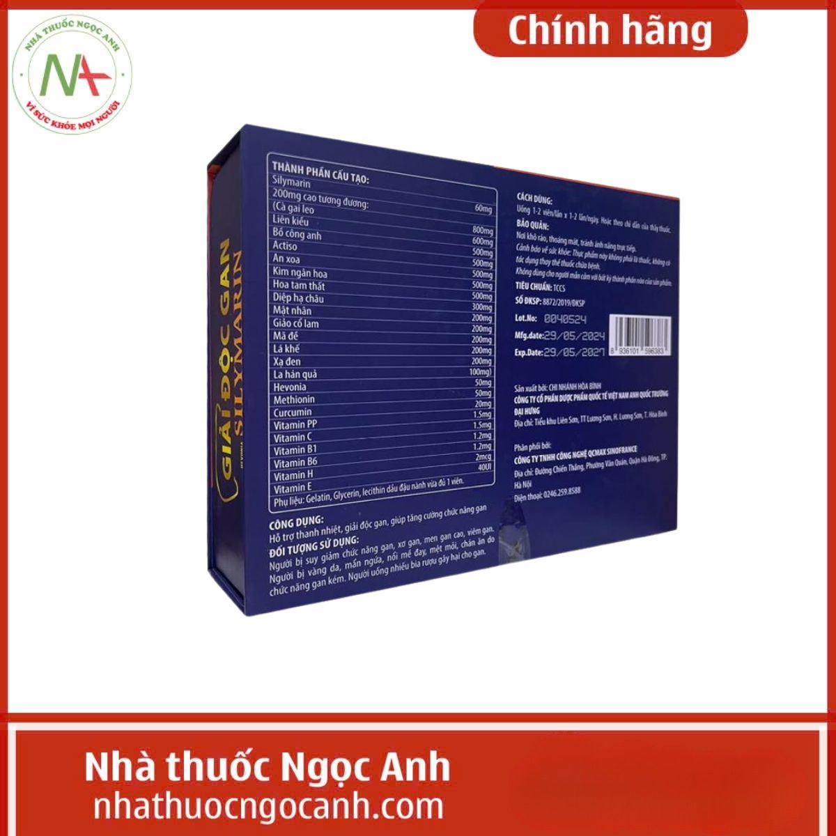 Giải độc gan Hevonia Silymarin Tadaphaco