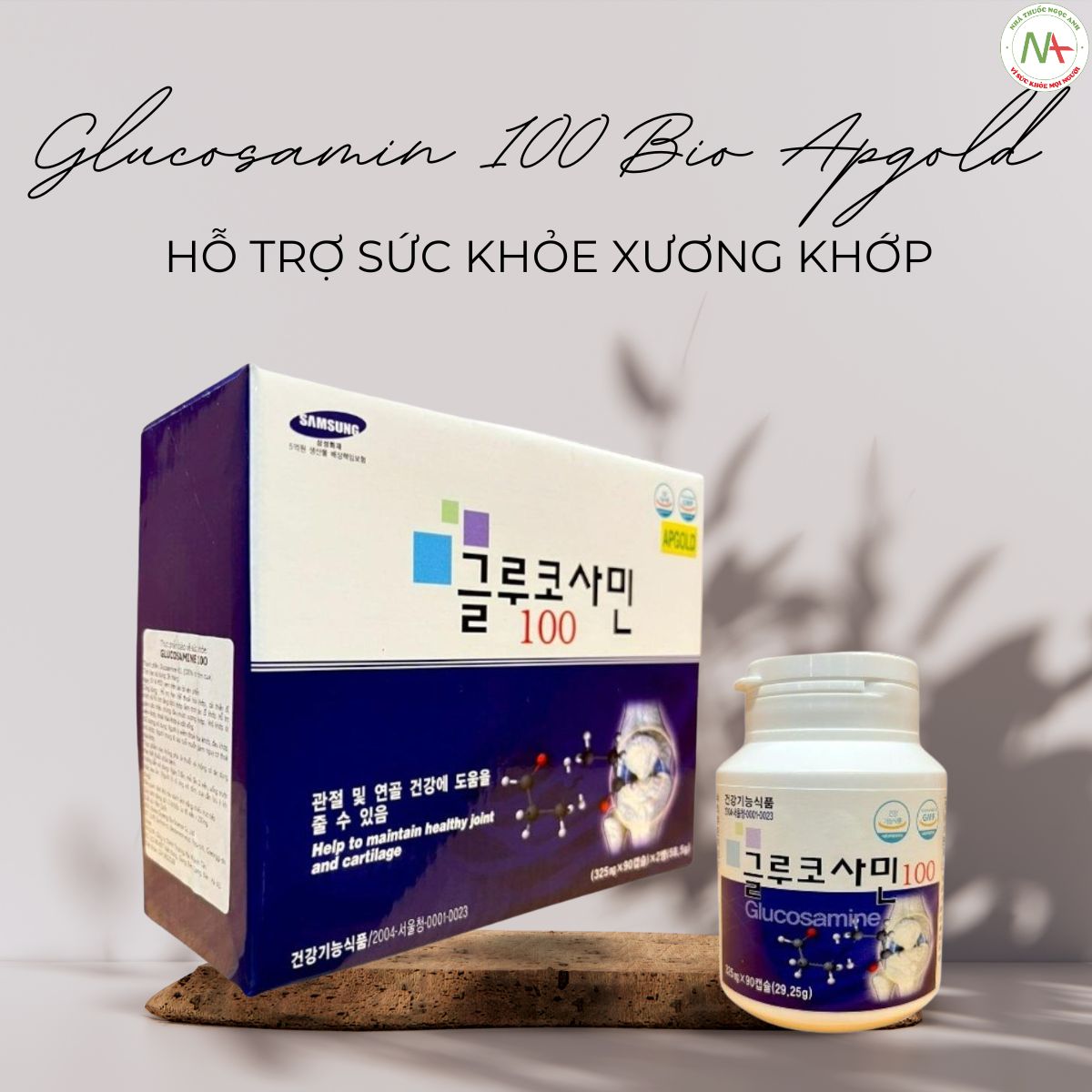 Glucosamin 100 Bio Apgold phòng ngừa và hỗ trợ điều trị bệnh xương khớp