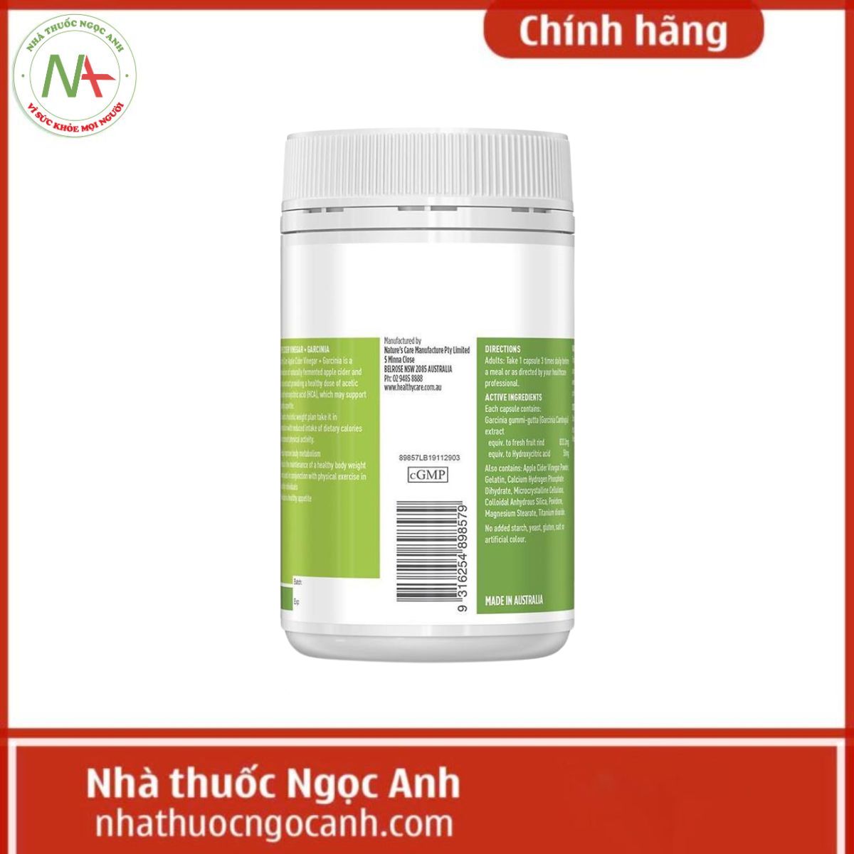 Healthy Care Apple Cider Vinegar + Garcinia