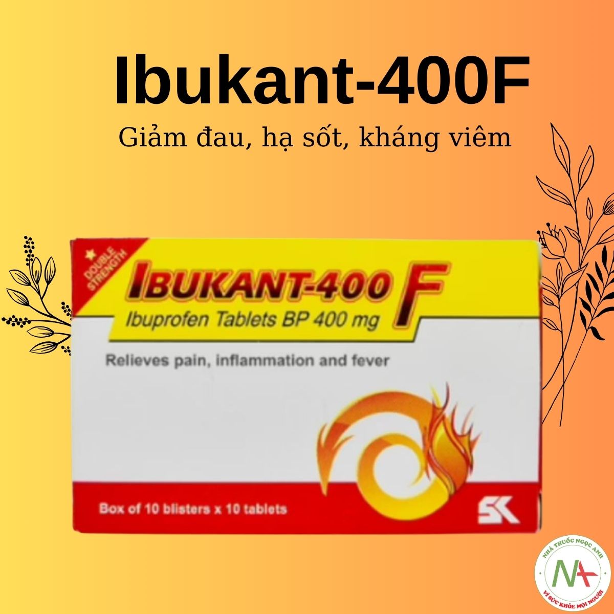 Ibukant-400F giảm đau mức độ nhẹ và trung bình