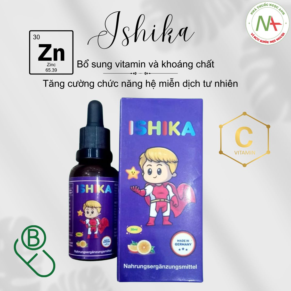 Ishika hỗ trợ tăng cường hệ miễn dịch tự nhiên