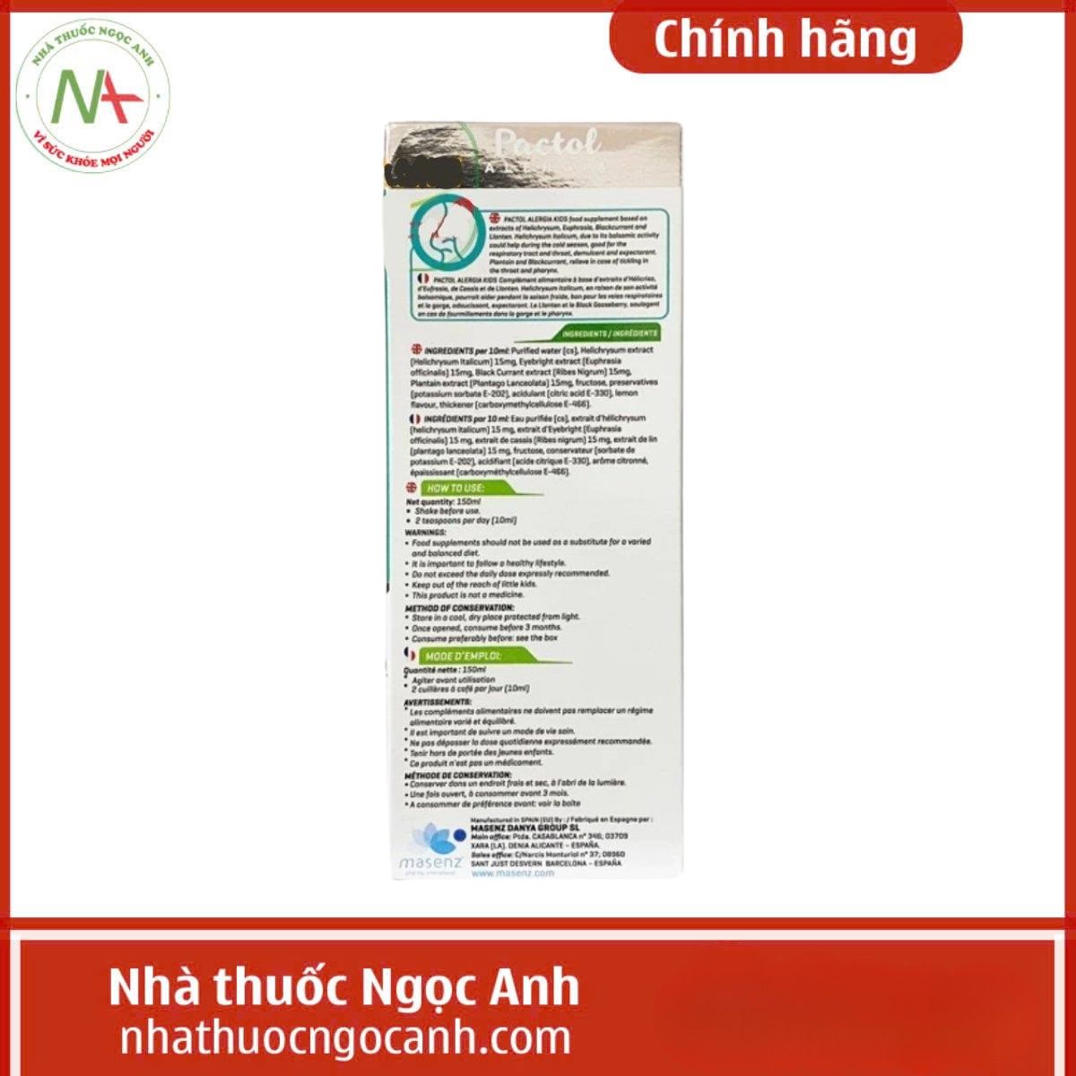 Siro Pactol Alergia KIDS