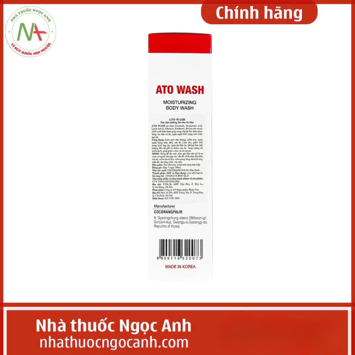 Sữa Tắm Ato Wash Moisturizing Body Wash Cocorang Palm 150ml