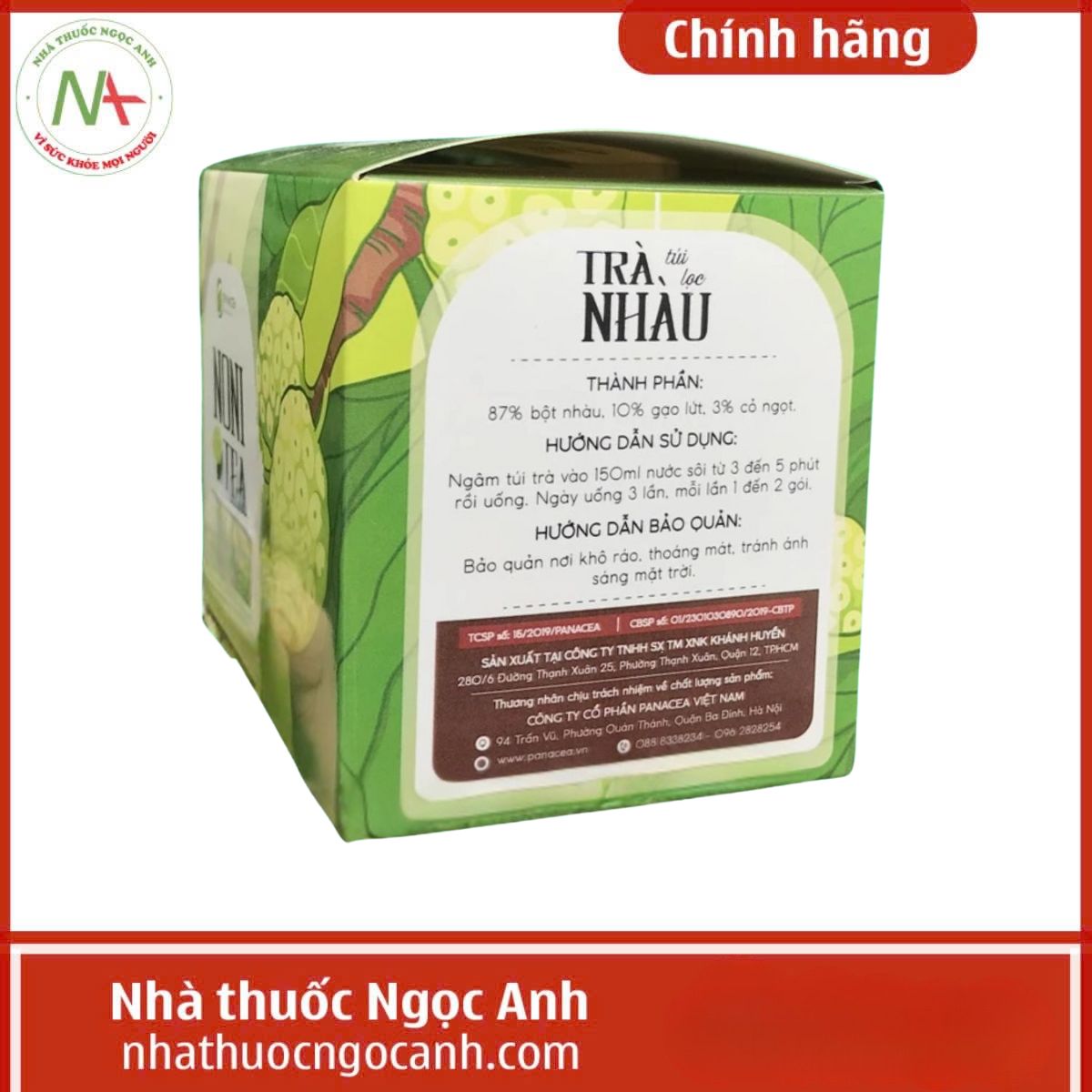 Trà Trái Nhàu Có Túi Lọc Panacea Noni Tea