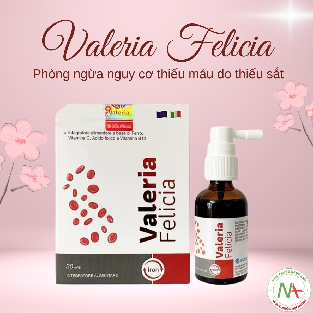 Valeria Felicia phòng ngừa nguy cơ thiếu máu do thiếu sắt