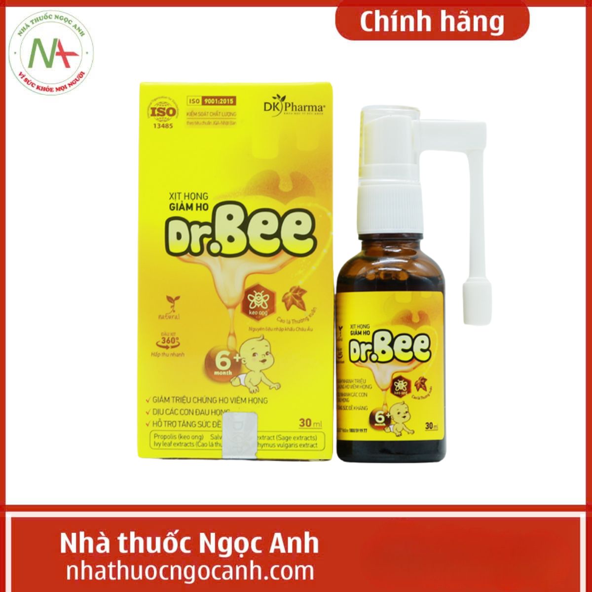 Xịt Họng Giảm Ho Dr.Bee