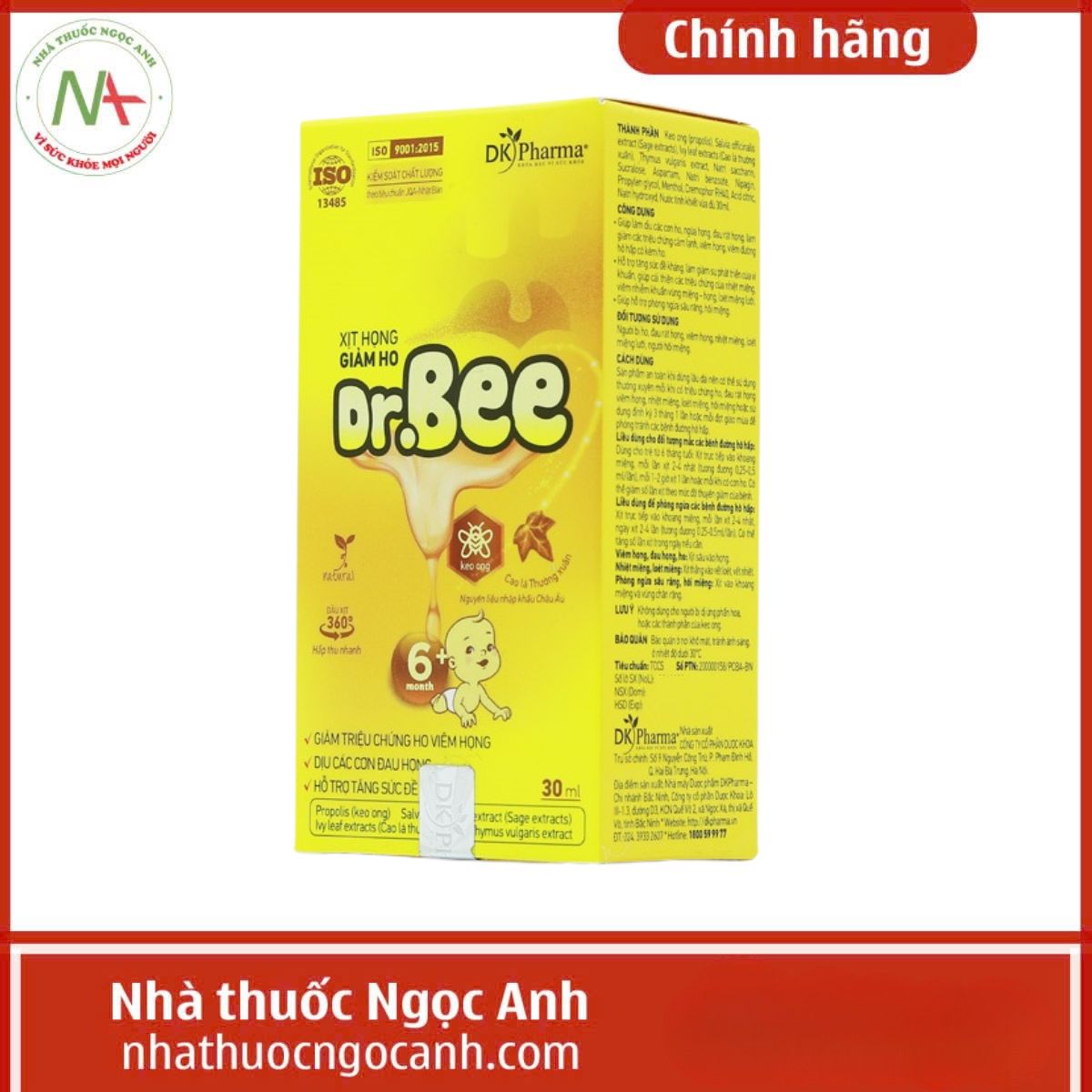 Xịt Họng Giảm Ho Dr.Bee