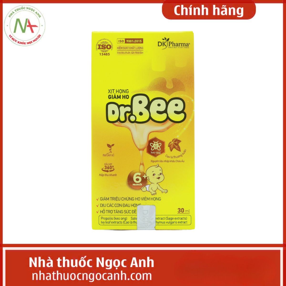 Xịt Họng Giảm Ho Dr.Bee