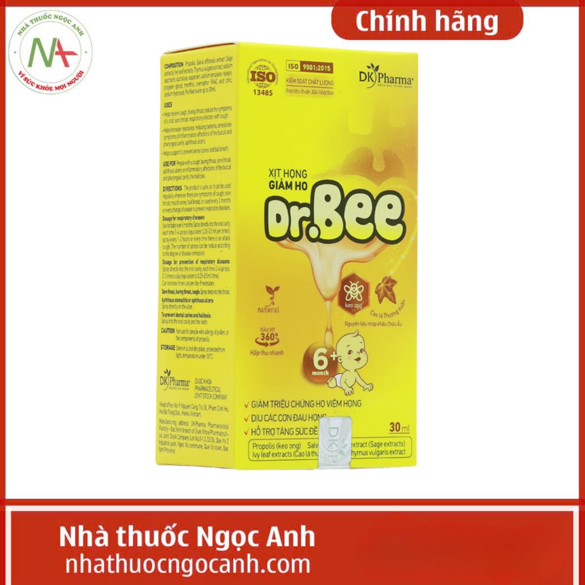 Xịt Họng Giảm Ho Dr.Bee