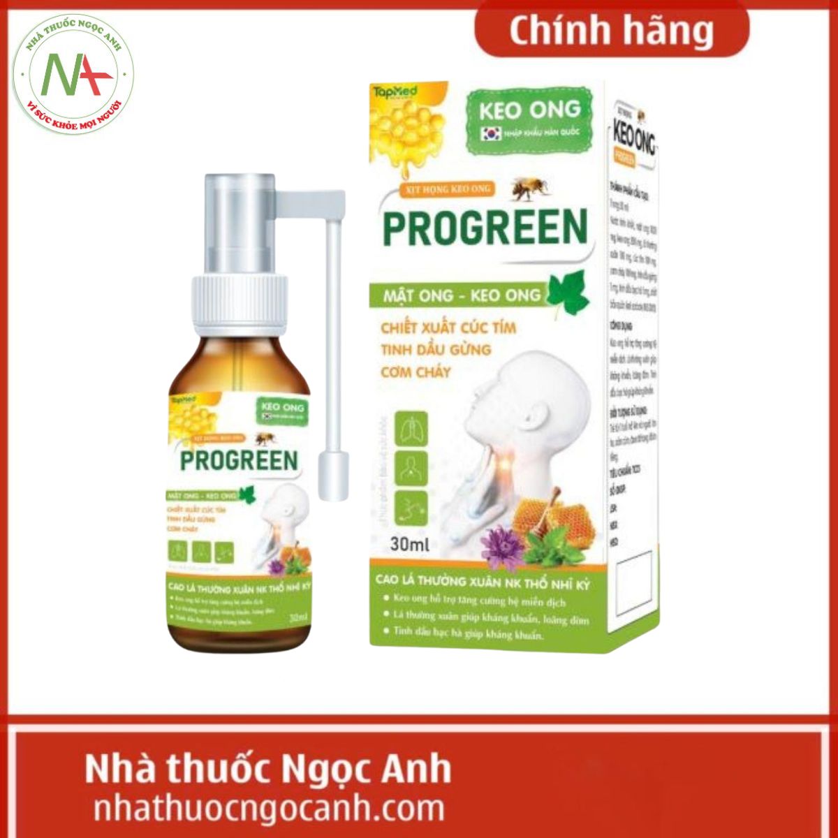 Xịt Họng Keo Ong Progreen