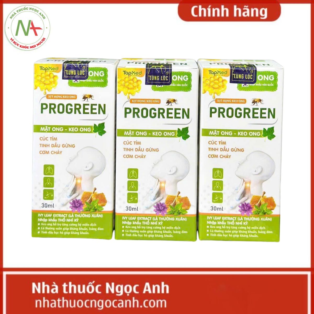 Xịt Họng Keo Ong Progreen