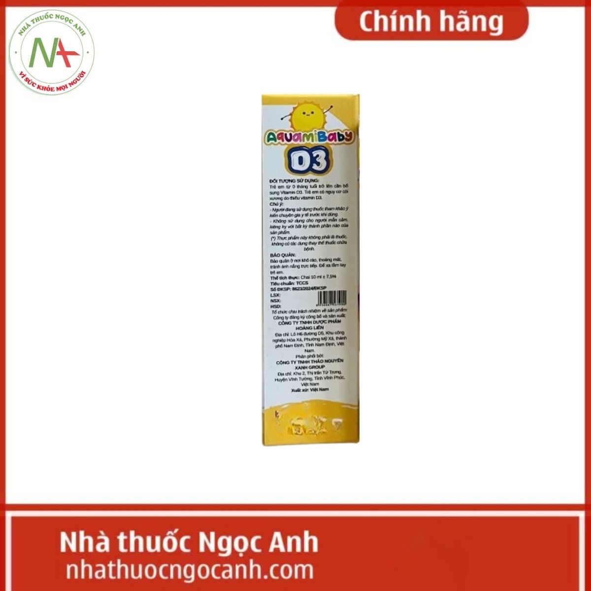 AquamiBaby D3 Màu Vàng 10ml