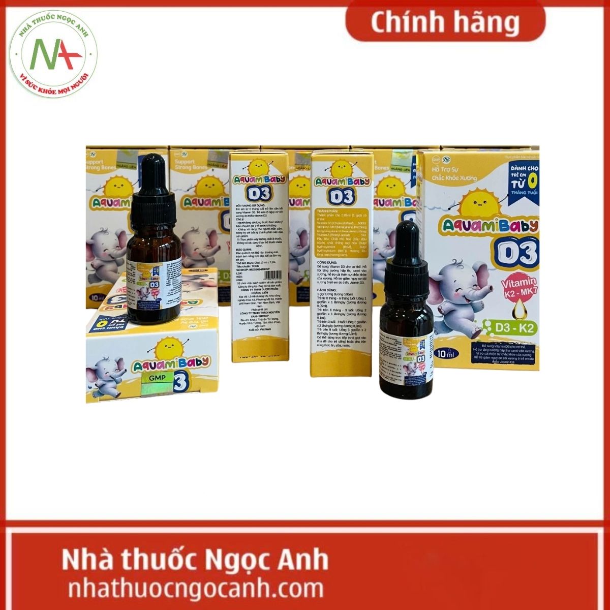 AquamiBaby D3 Màu Vàng 10ml