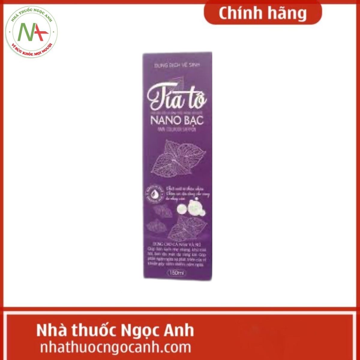 Dung Dịch Vệ Sinh Tía Tô Nano Bạc