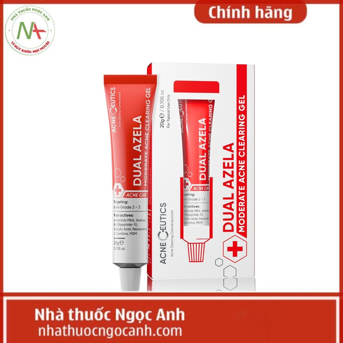 Gel Mụn Dual Azela Moderate Acne Clearing