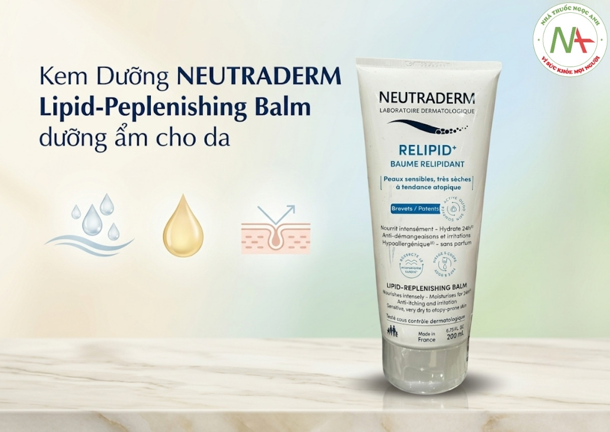 Kem Dưỡng NEUTRADERM Lipid-Peplenishing Balm 3 Kem Dưỡng NEUTRADERM Lipid-Peplenishing Balm có công dụng dưỡng ẩm cho da