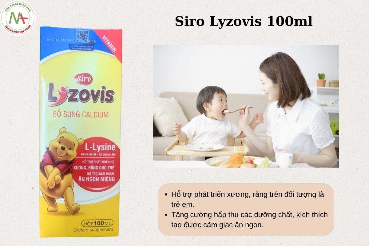 Siro Lyzovis 100ml 3 Tác dụng của Siro Lyzovis 100ml