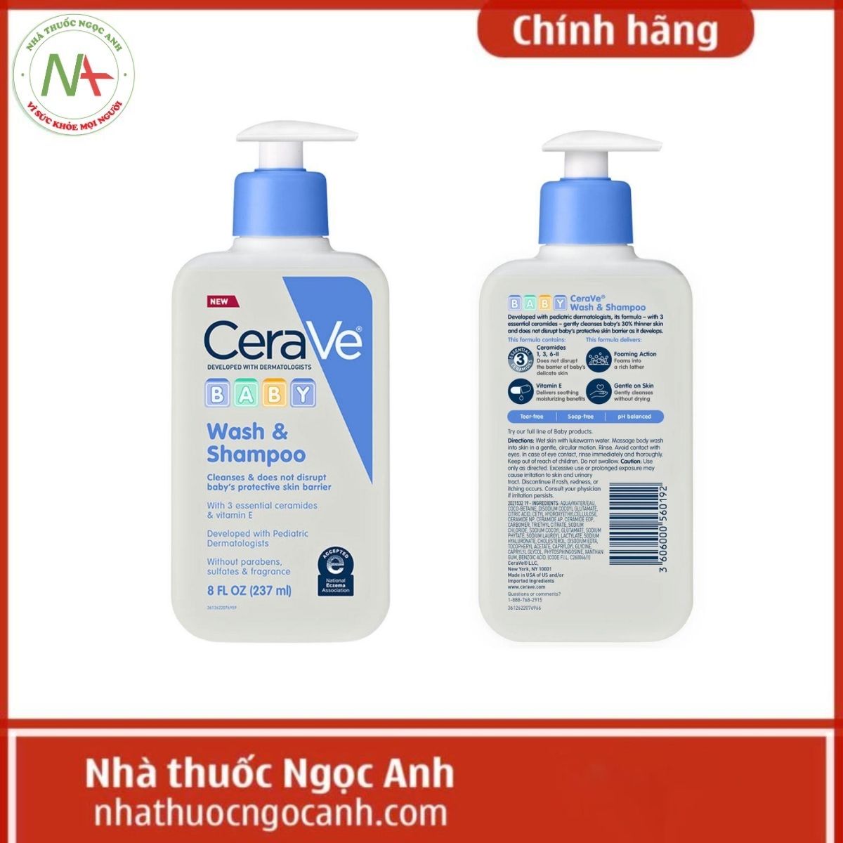 Sữa tắm Cerave Baby Wash & Shampoo