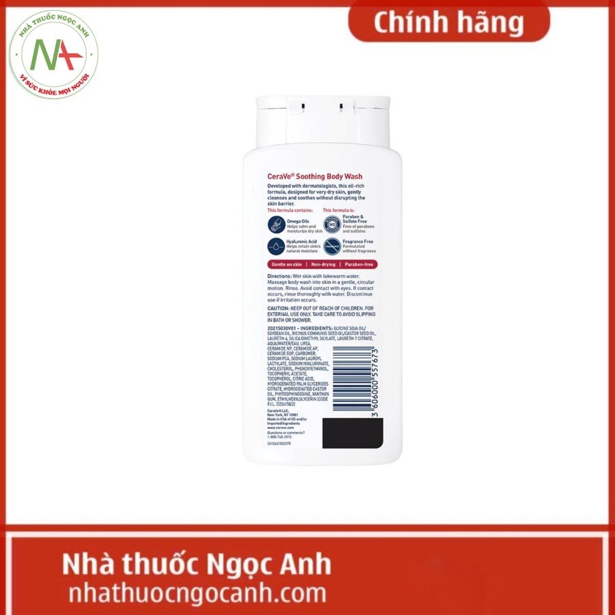 Sữa tắm Cerave Soothing Body Wash