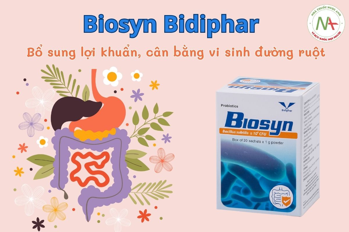 Biosyn Bidiphar 3 Biosyn Bidiphar bổ sung lợi khuẩn, cân bằng vi sinh đường ruột