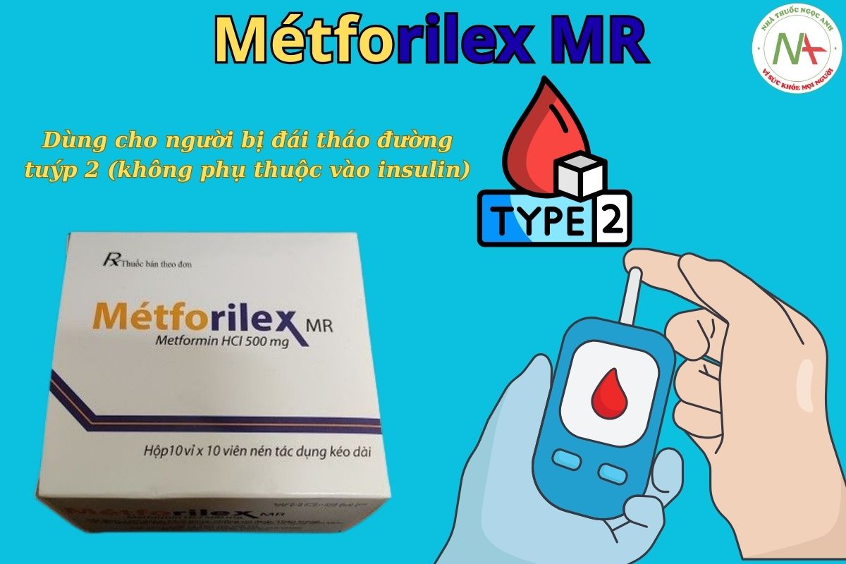 Métforilex MR 3 Thuốc Métforilex MR dùng cho người bị đái tháo đường tuýp 2