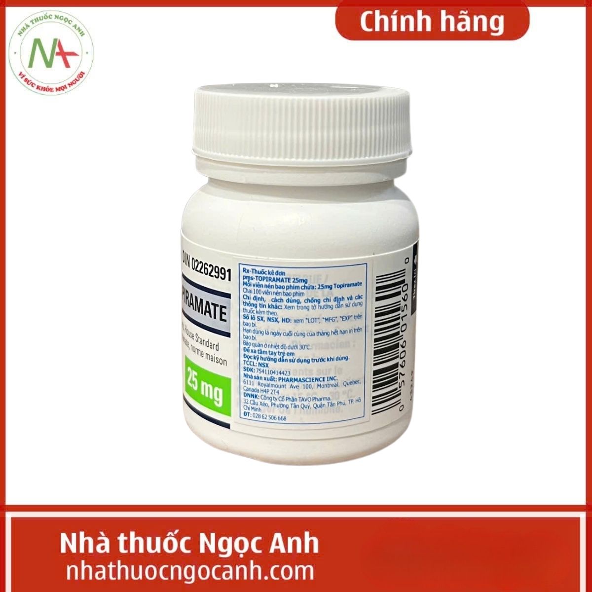 Thuốc Pms-Topiramate 25mg