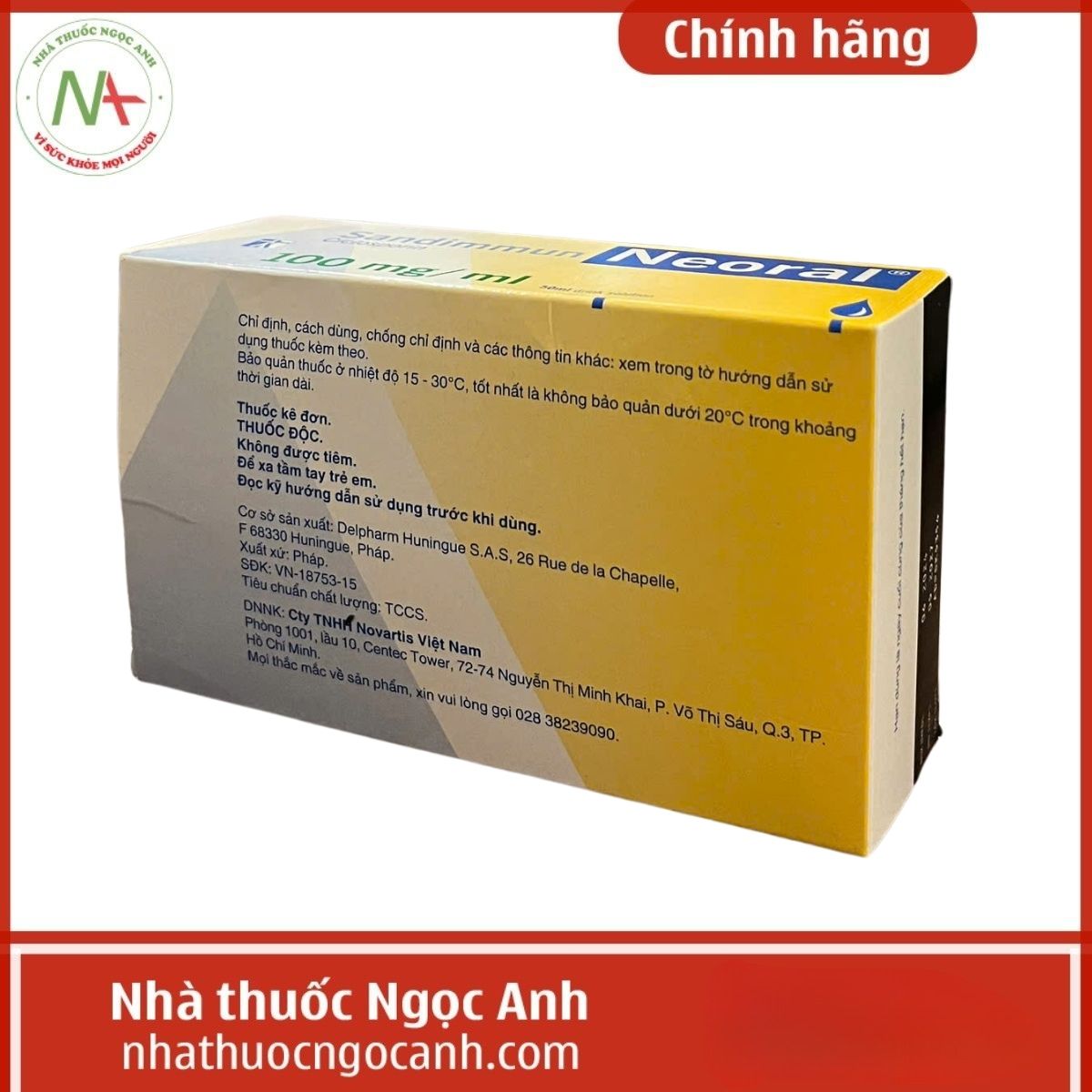 Thuốc Sandimmun Neoral 100mg/ml