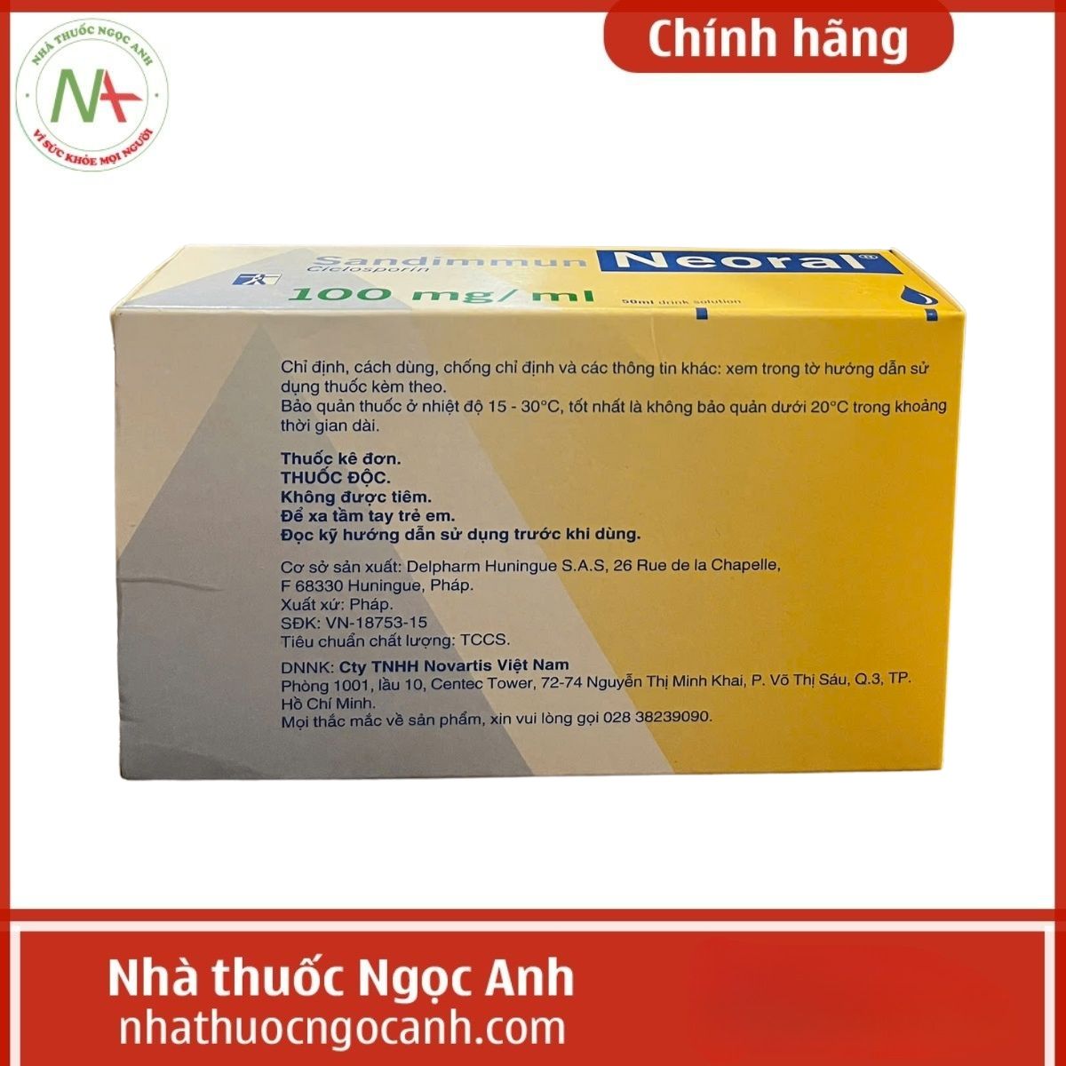 Thuốc Sandimmun Neoral 100mg/ml