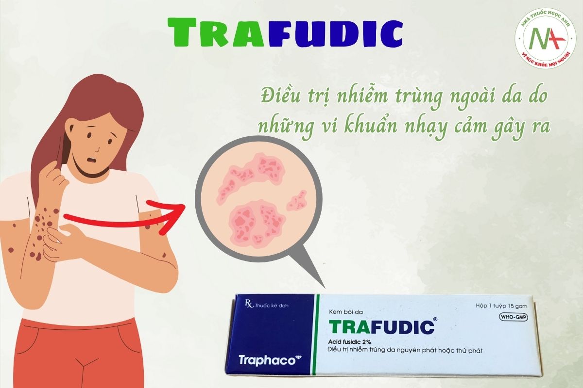 Thuốc Trafudic điều trị nhiễm trùng ngoài da do những vi khuẩn nhạy cảm gây ra