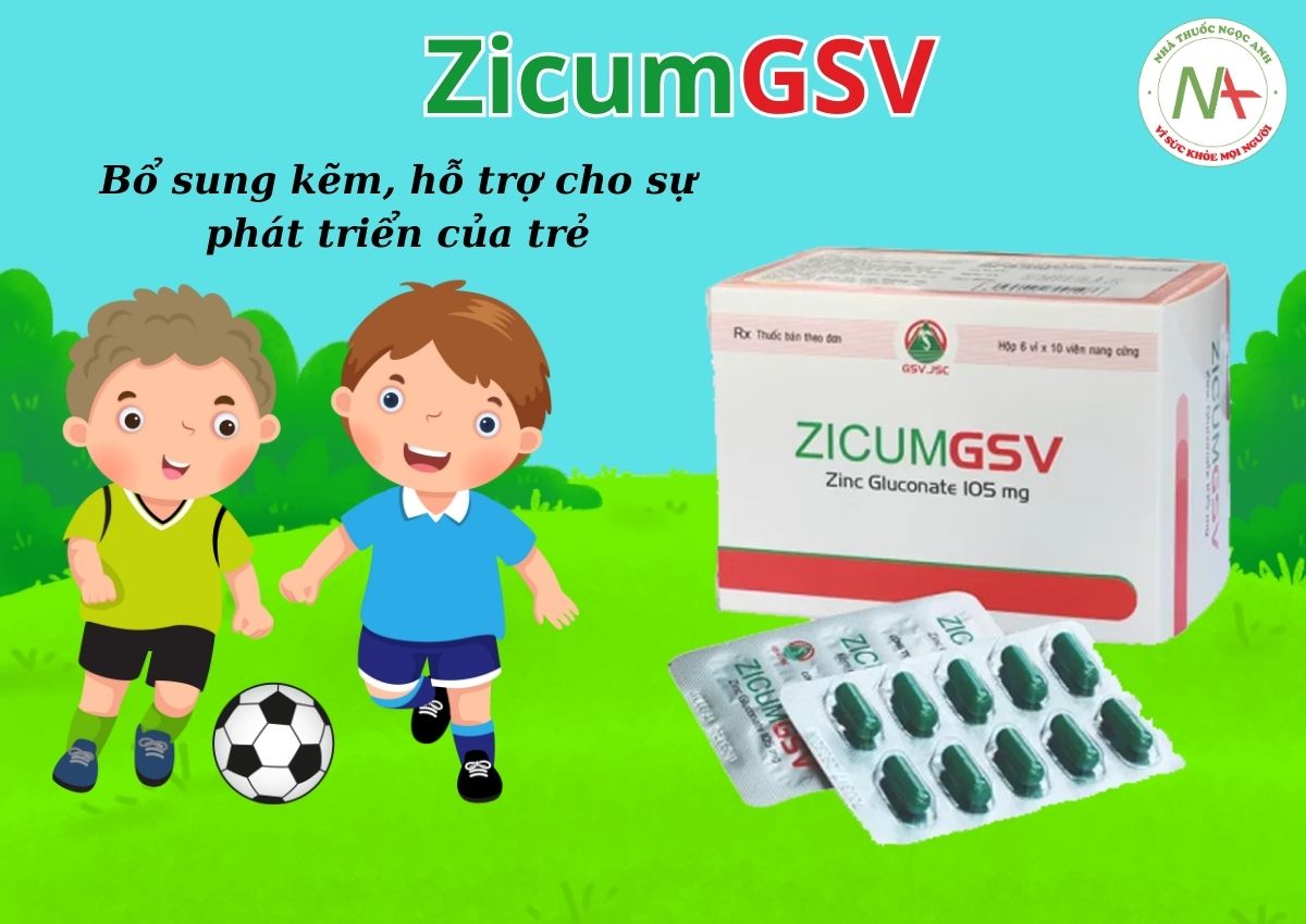 ZicumGSV bổ sung kẽm cho cơ thể