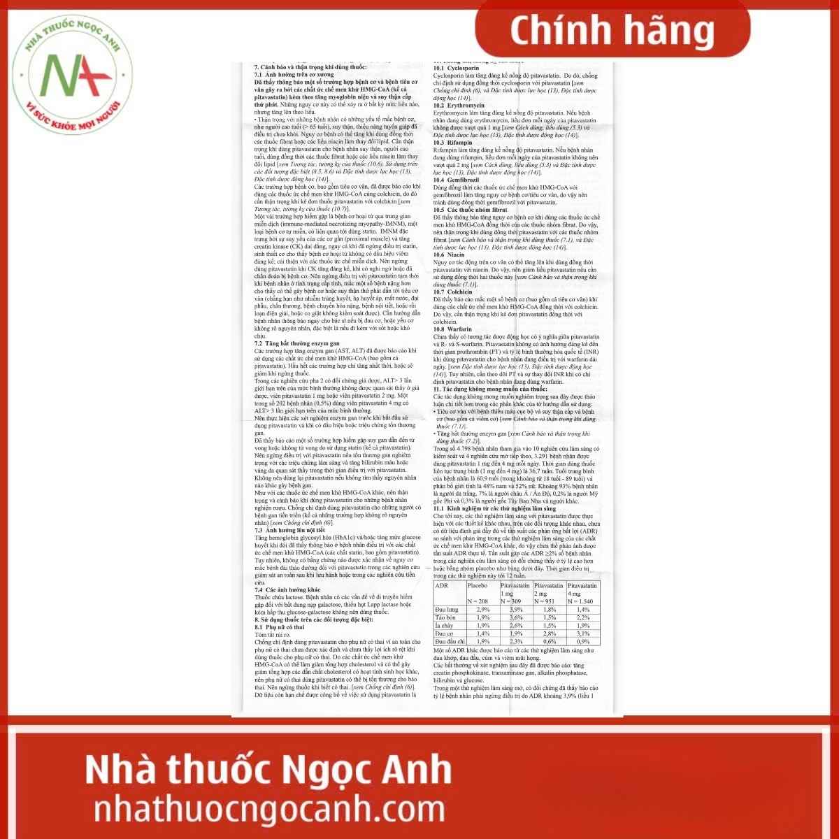 Hướng dẫn sử dụng thuốc Pitator Tablets 4mg Orient Pharma