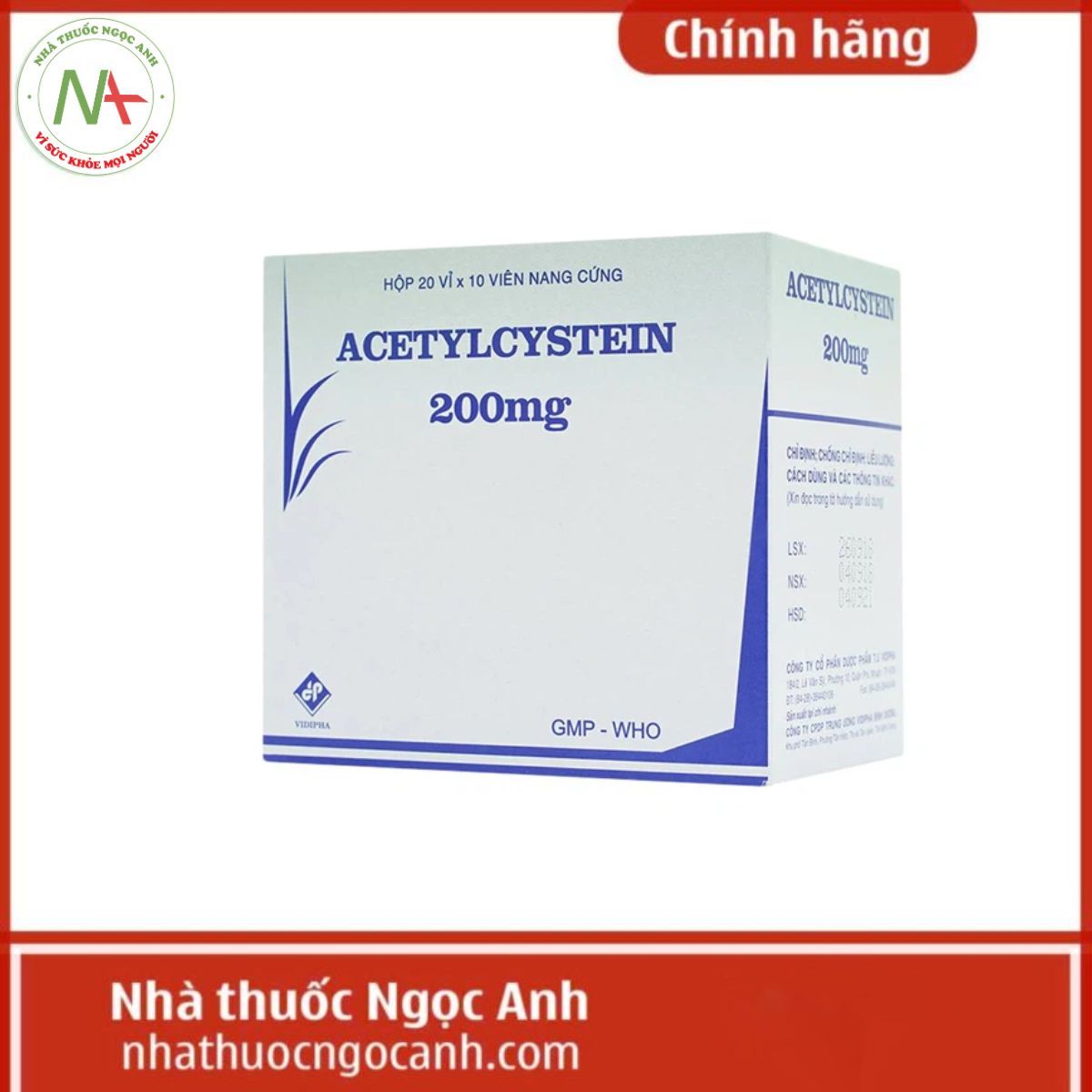 Acetylcystein 200mg Vidipha