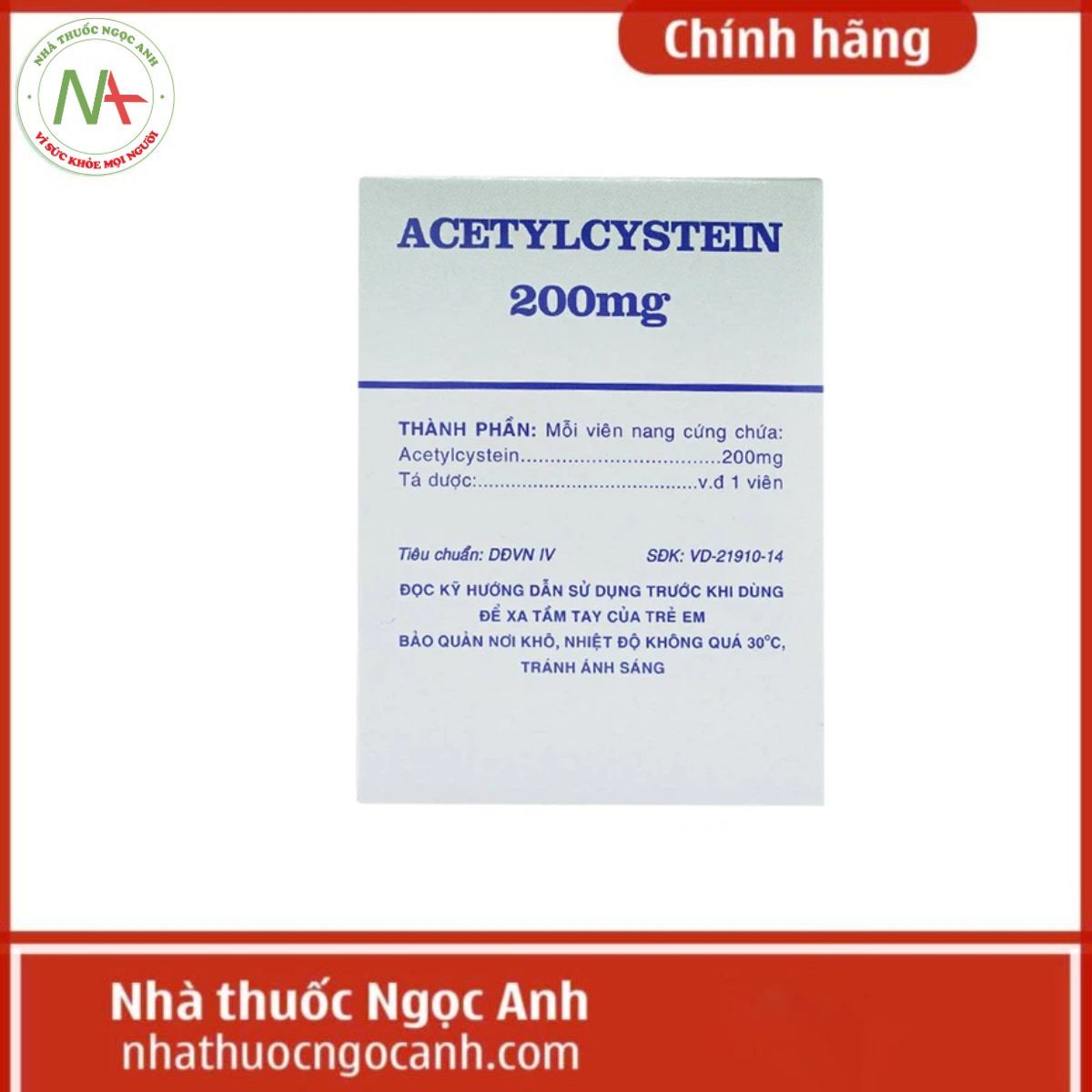 Acetylcystein 200mg Vidipha