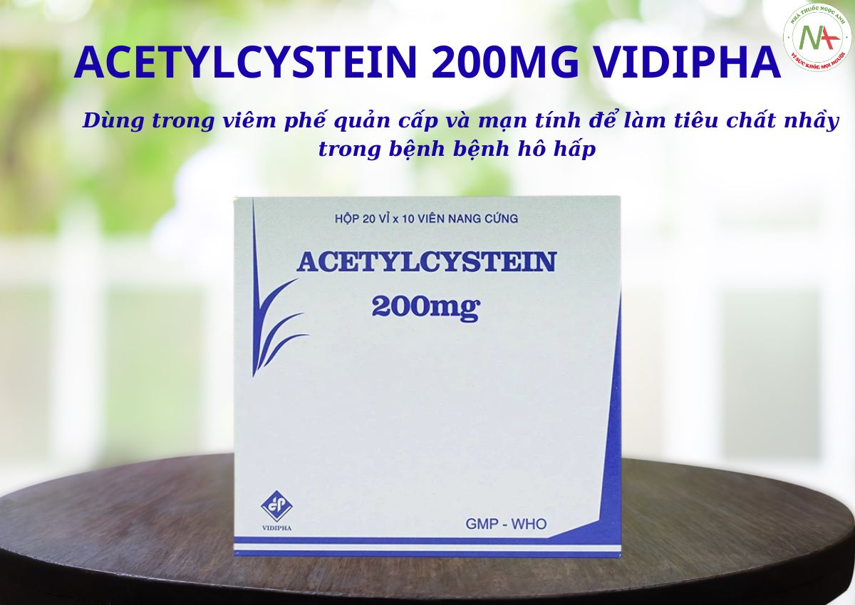 Acetylcystein 200mg Vidipha