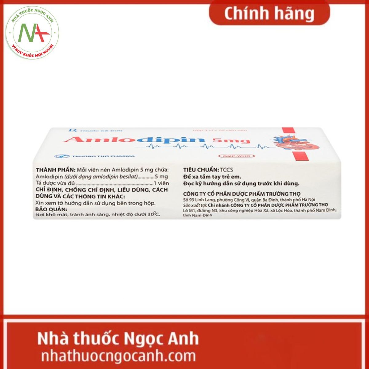 Amlodipin 5mg Trường Thọ