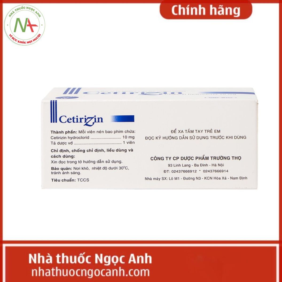 Cetirizin 10mg Trường Thọ