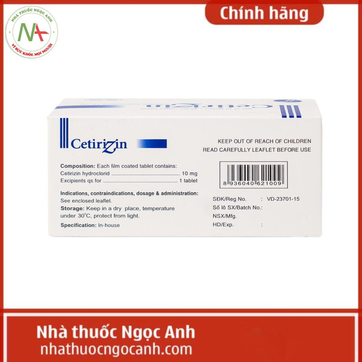Cetirizin 10mg Trường Thọ