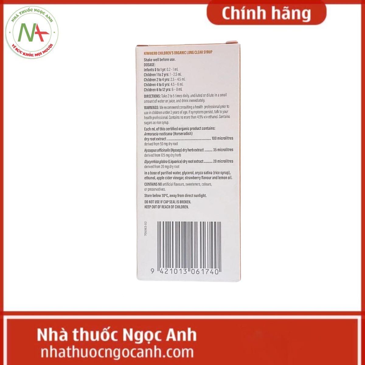 Children's Organic Lung Clear Syrup