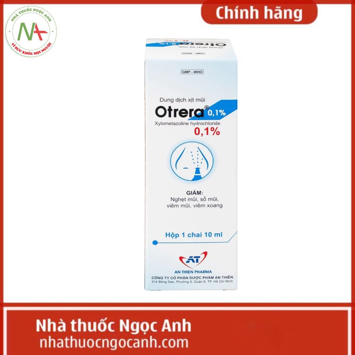 Dung dịch xịt mũi Otrera 0,1%