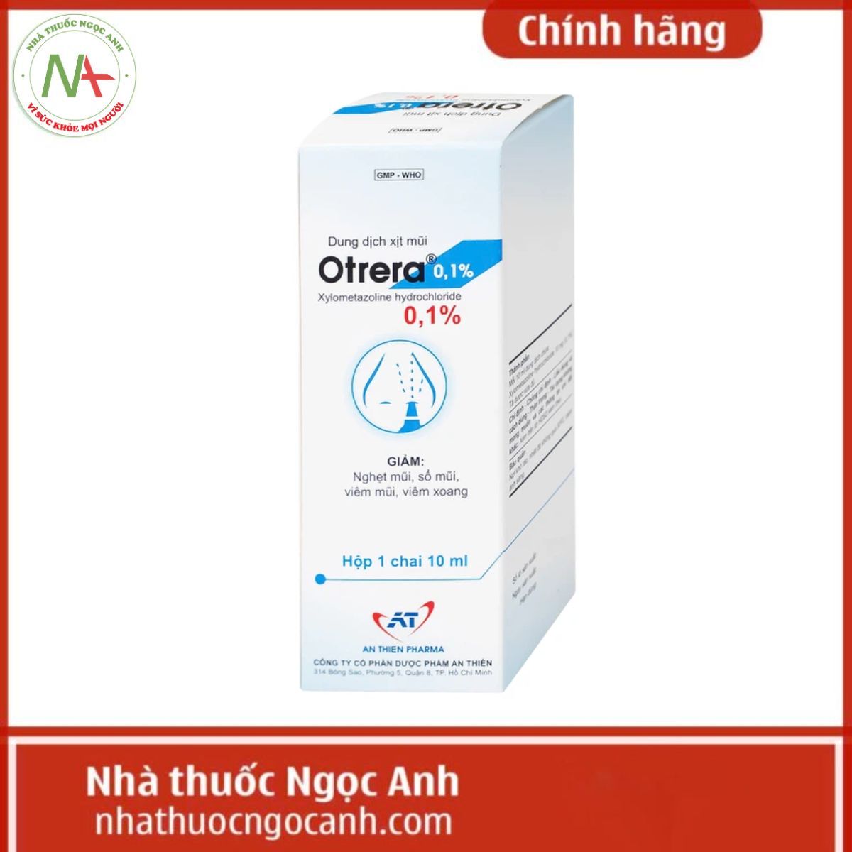 Dung dịch xịt mũi Otrera 0,1%