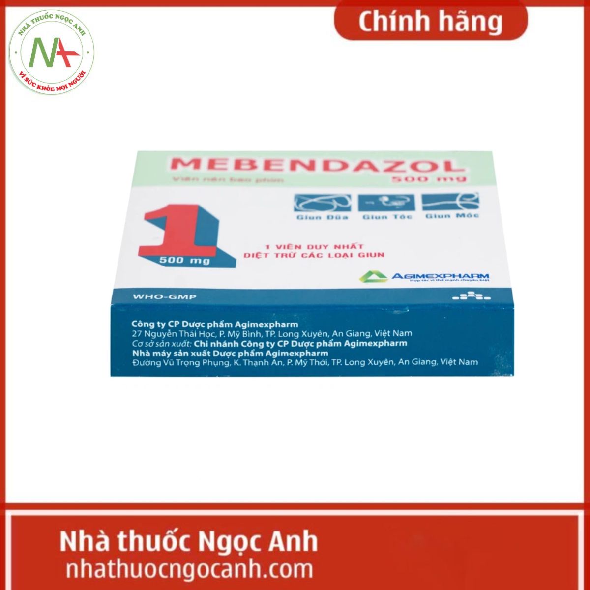 Mebendazol 500mg Agimexpharm