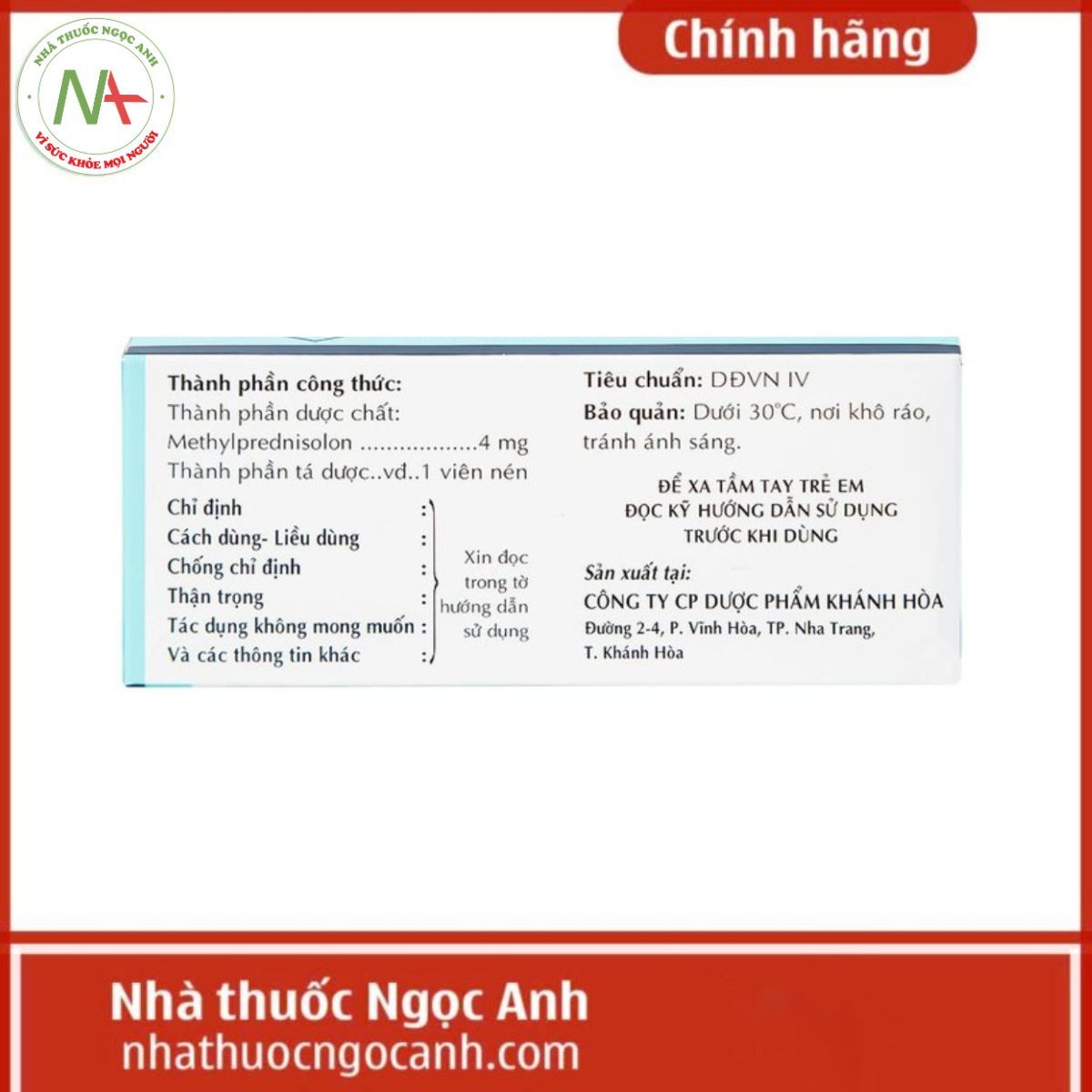 Methylprednisolon 4 Khapharco