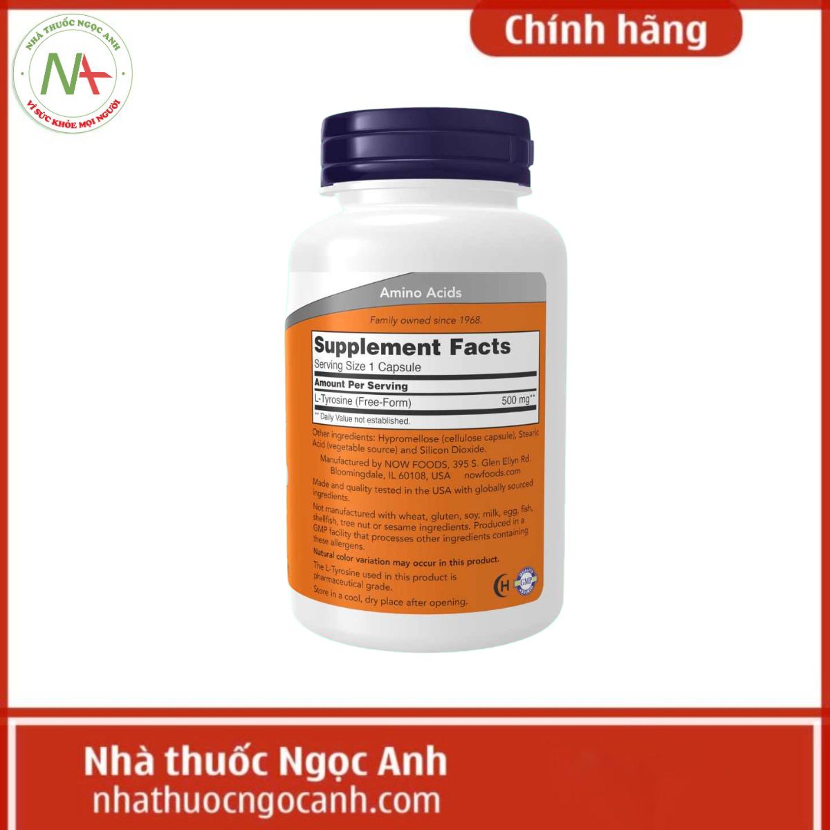 Now L-Tyrosine 500mg