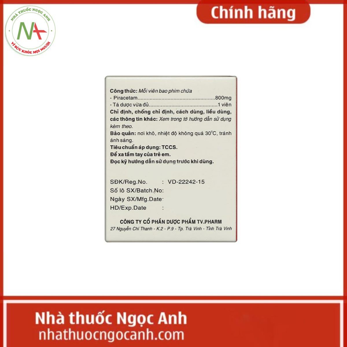 Piracetam 800mg TV. Pharm