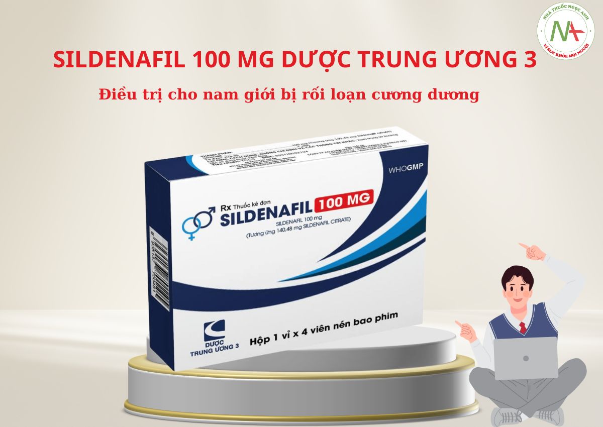 Sildenafil 100 mg Dược Trung Ương 3 3 Sildenafil 100 mg Dược Trung Ương 3